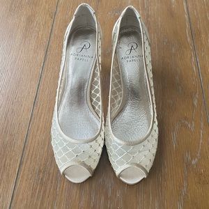 Adrianna Papell Gold Formal Heels 7.5